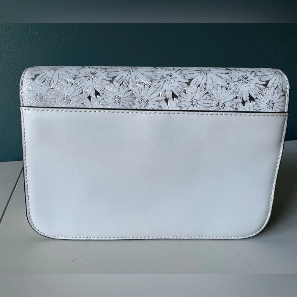 Michael Kors Sloan Editor Bag - White/Silver Floral Patterned